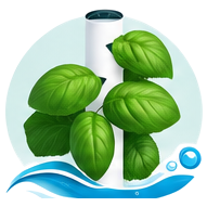 Basilic cultivé en tour hydroponique
