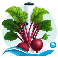 Betterave cultivé en tour hydroponique