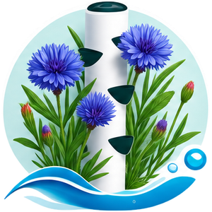 Bleuet cultivé en tour hydroponique