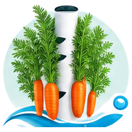 Carotte courte cultivé en tour hydroponique