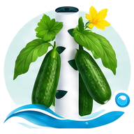 Concombre cultivé en tour hydroponique