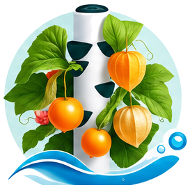 Physalis cultivé en tour hydroponique