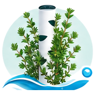 Thym cultivé en tour hydroponique