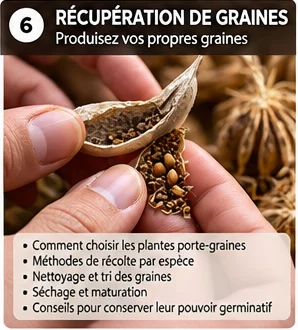 Récupération de graines : choisir les porte-graines, récolter, nettoyer, trier, sécher et conserver