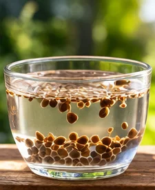 Graines de tomate dans l’eau : les bonnes coulent au fond