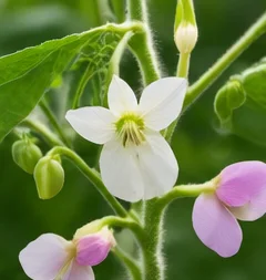 Fleurs blanches et roses