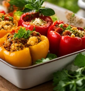 Poivrons farcis au four